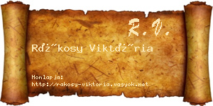 Rákosy Viktória névjegykártya